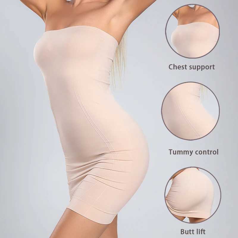 Strapless Shapewear Body Shaper for Women Tummy Control Full Slip Shapewear Under DressXJ250304