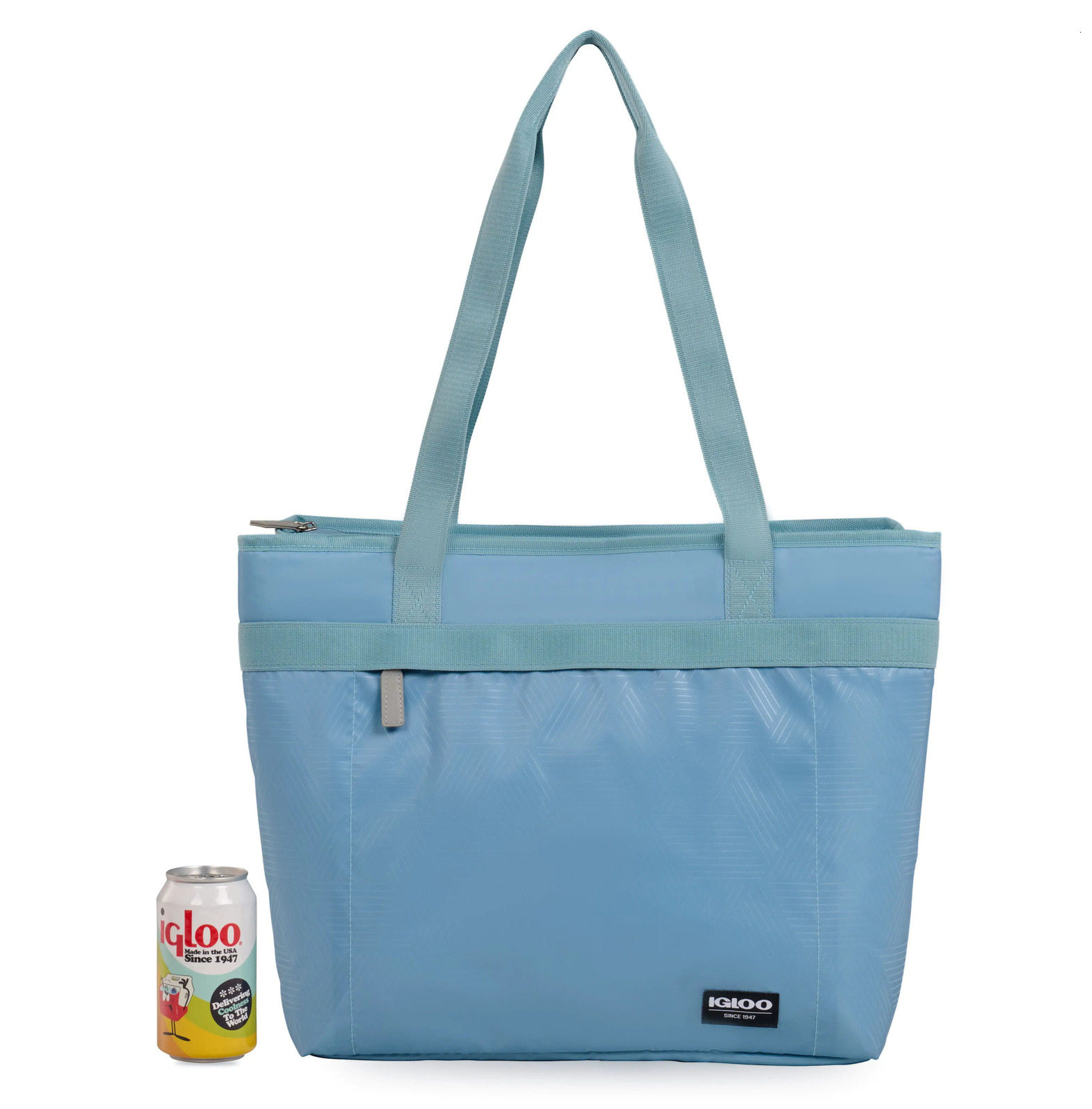 Ship from US Igloo Laguna for Her Zippered Dual Compartment SoftSided Tote Cooler Bag 20 Can Capacity Blue 250304FBB