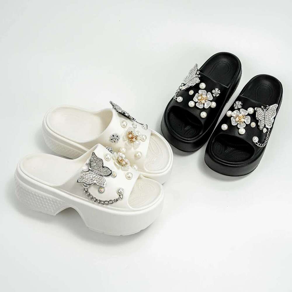 Butterfly Fashionable Sier wer One-e Outdoor Thick-Soled Heightening Sandals E20