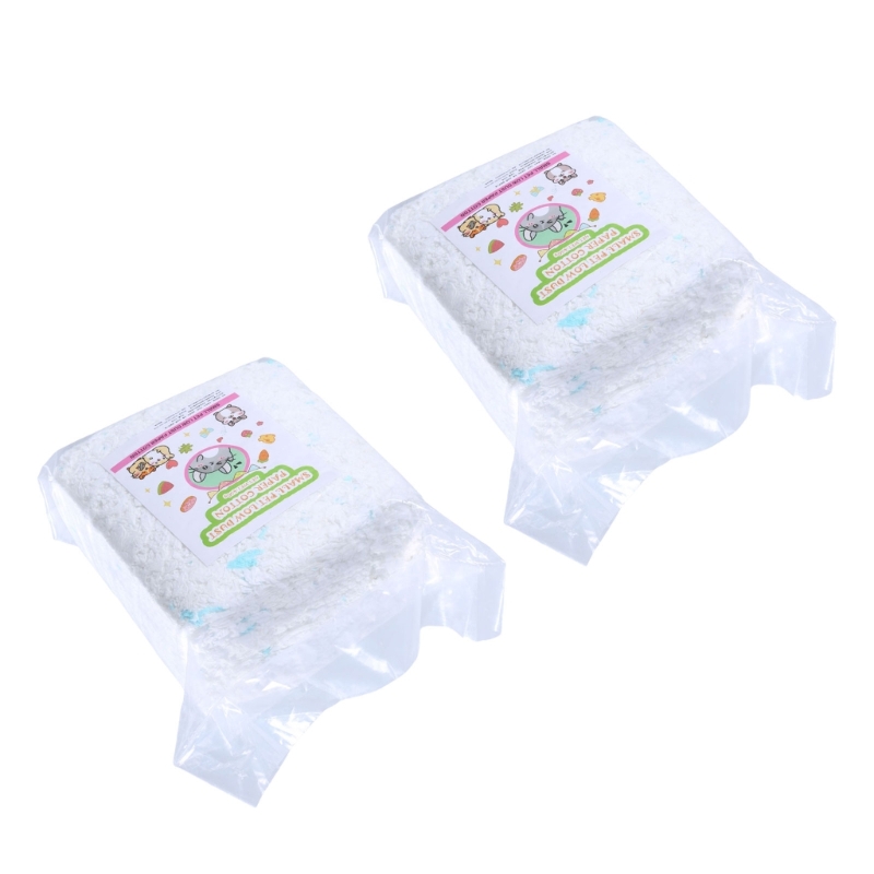 2 Pack Natural Paper Small Pet Rabbits Hamster Bedding with Odor Control