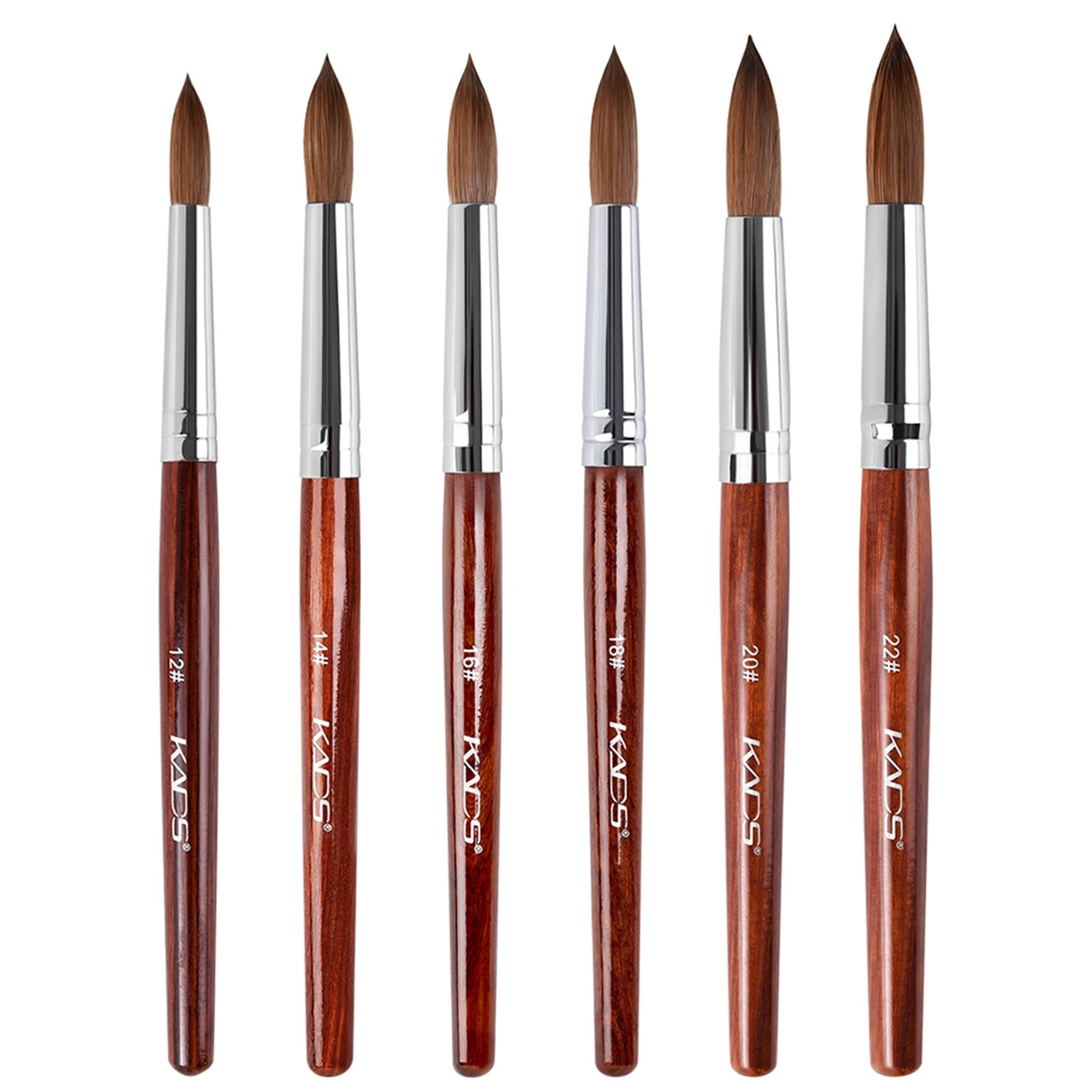 Kolinsky Sable Acrylic Nail Art Brush High Quality UV Gel Nail Brush Red Wood Handle Professional Manicure Tool DIY Nail Drawing 250304