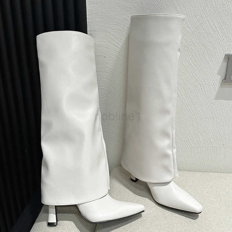 Fion Slip On Long Wen Wern Boots Fem Pumps Footwear New Shoes 2024 Ladies Modern Knee High H Boots Autumn Spring Z250304