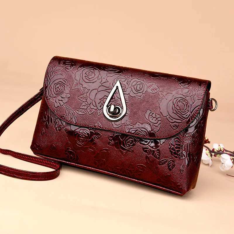 Fashion Luxury Women Designer Handbag High Quality PU Leather Small Messenger Bag Flower Embossed Shoulder Crossbody Bags Clutch Z250303
