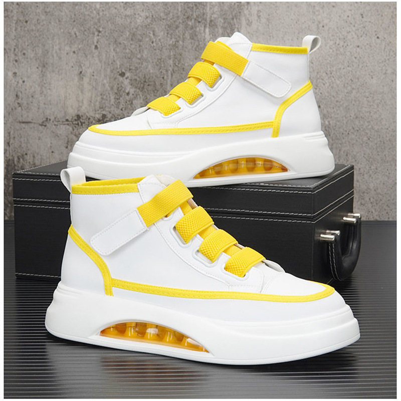 Thick Soled Men's Shoes 2024 Autumn New Designer Shoe Board With Increased Air Cushion Inside Youthful And Breathable Casual High Top Shoes For M