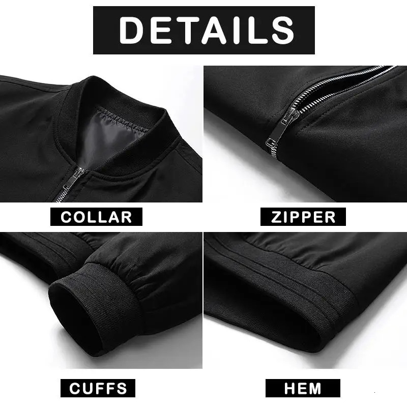 PLUS Size Men Jacket 7XL 8XL 9XL Bomber Jacket Zipper Coat Man Autumn WInter Outerwear Chaquetas Hombre Jaqueta De Masculino 250303