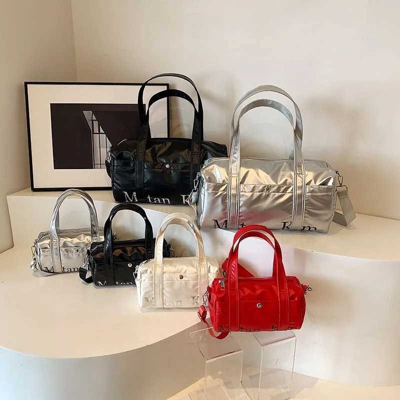 Korean Red Handbag Bright Womens Letter Shoulder Bag 2025 New Summer Luxury Fashion Underwear Bag Travel Cross Body Bag Z250303
