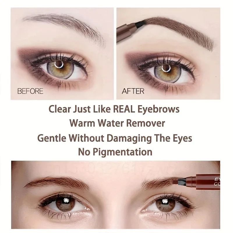4 Point Eyebrow Pencil Maquillajes Para Mujer Waterproof Liquid Eyebrow Pen Makeup Long Lasting Cosmetic Microblade Brow Pencil 250222