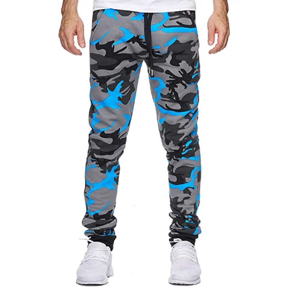 2023 Autumn And Winter New Mens Casual Camouflage Waist Drawstring Large Size Solid Color Sports Jogging PantsXJ250303