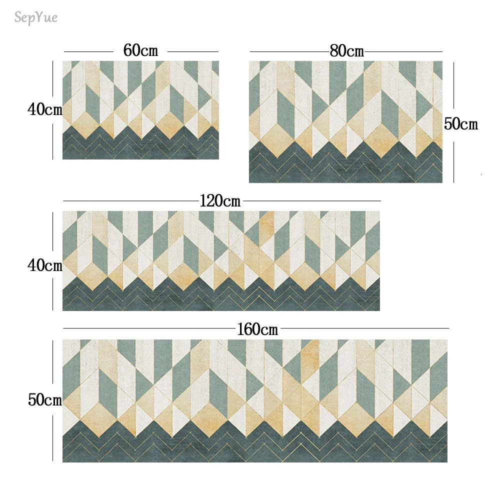 Kitchen Floor Mat Bedroom Living Room Long Bedside Area Rug Hallway Soft Washable Carpet Anti Slip Bathroom Entrance Doormat 250303
