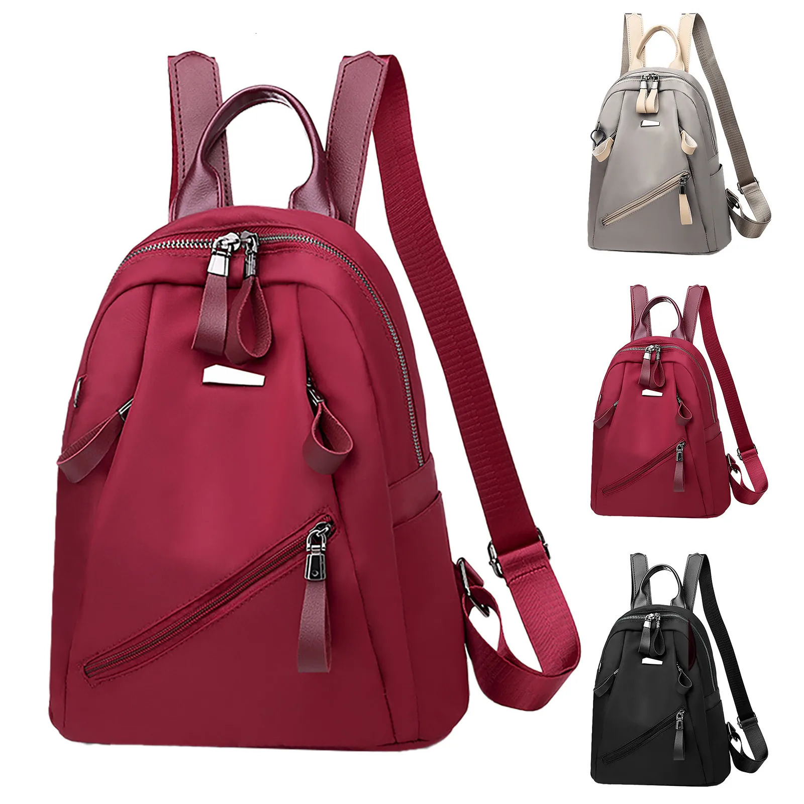 Ship from US Versatile Fashion Backpack Bag Womens Korean Lightweight Light Luxury Design 250304FBB