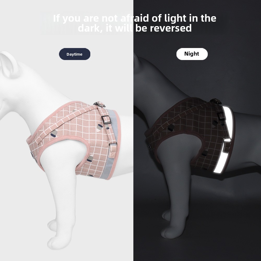 Pet leash Vest type dog breast Strap Small and medium dog leash cat breast back