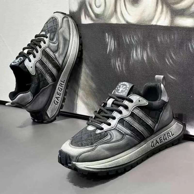 Retro Male Sneakers Original brand design casual sneaker Running shoes Korean Fashion Platform Lace up trainers atillas