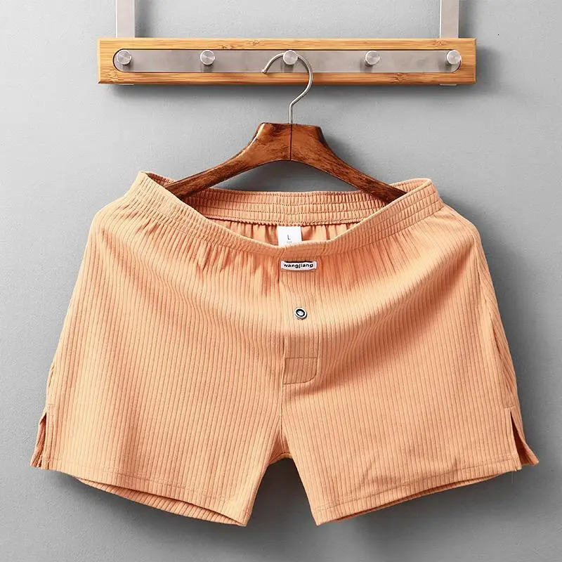 Mens Underwear Stretch Cotton Boxer Shorts Threaded Aro Pants Sleepwear Loungewear Shorts Boxers Male Underpants Panties 250303