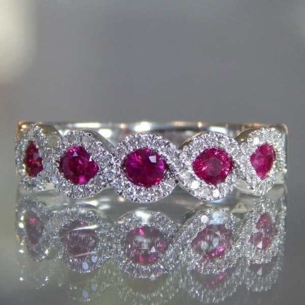 Couple Rings TikTok New Set Red Engagement Ring New Grandmother Green Zircon Band R5025 H25303