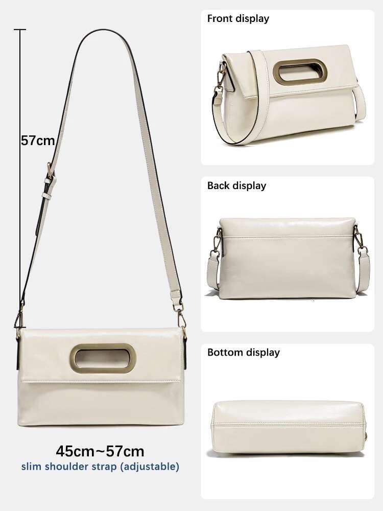 Zency Vintage Genuine Leather Handbag For Women Large Capacity Brown Crossbody Shoulder Bag Flap Purse 2025