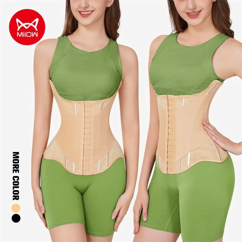 MiiOW U-shaped Waist Trainer Corset Women Buttoned Shapers Breast Lifted Waist Trainer Steel Bone Slimming Breathable ShapewearXJ250304
