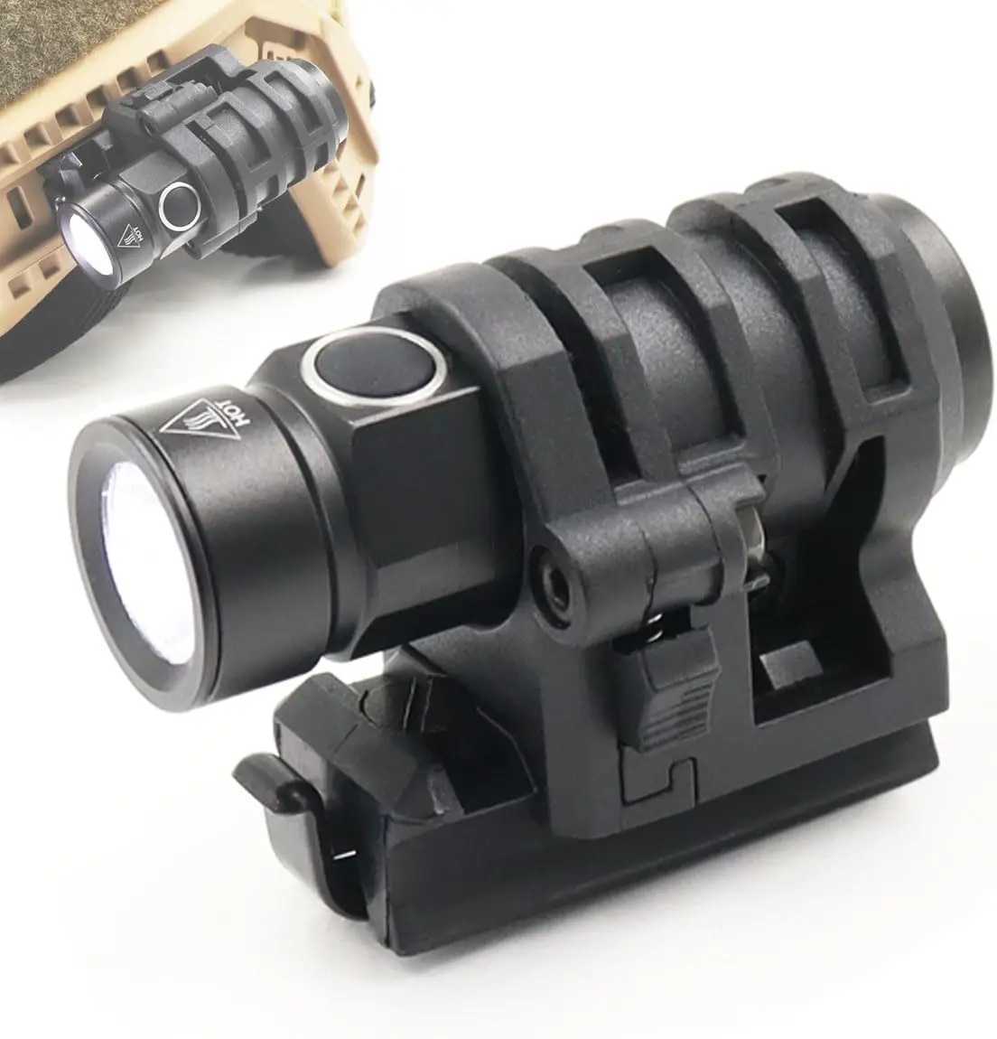 3pcs/set Anti-seismic Strong Light Flashlight Outdoor Cam Tactical Hunting Flashlight Fit on helmet (Battery Not Included)XJ250303