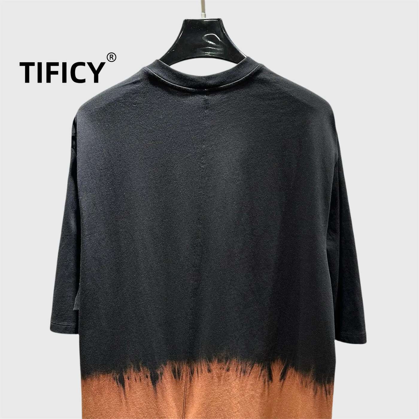 OR Dark High Street Summer Men's Tie Dye Wasteland Style Blend Design Sense Unisex Loose Short Sleeved T-Shirt Tops