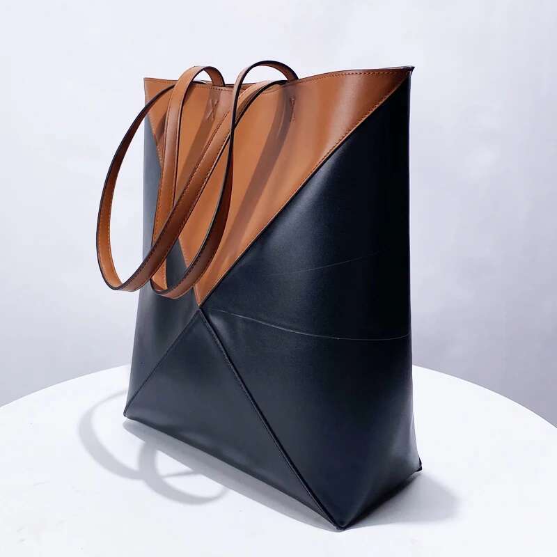 Large Capacity Tote Bag For Women Designer Handbag Purse 2024 New In Fashion Deformed Geometry Folding Underarm Shoulder