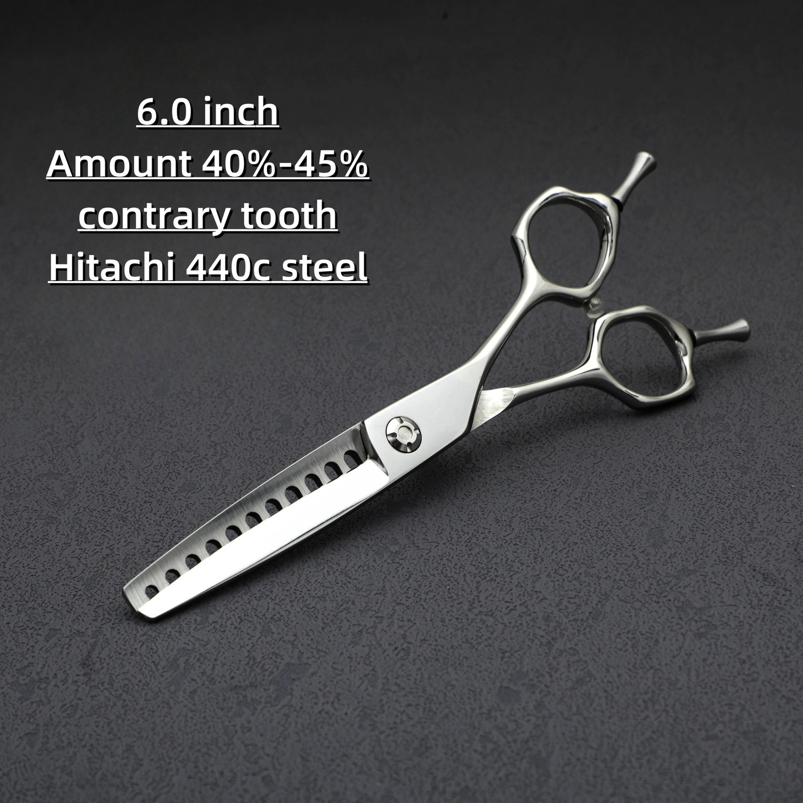 Professional Barber scissors6.0 inch Contrary tooth scissorsman and woman thinning shearsJapan 440C steel Barber accessories 250304