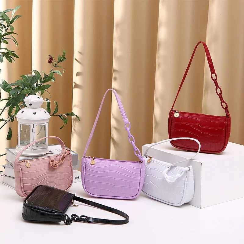 Bag Ladies Handbags Crocodile Underarm Bag Clutch Bag Shoulder Bags Fashion Net Red Ladies Shoulder Bags Z250303