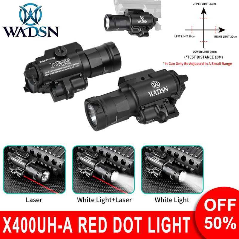 WADSN X400 X400UH-A Flashlight Red Dot Laser Strobe White D Light Metal Hanging Pistol Light Green Lasers Scout IndicatorXJ250303