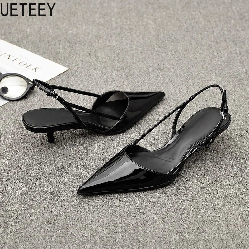 Designer Summer Low Heel Wen Sandals Fi Pointed Toe Shoes Ladies Elegant Stripper Party Sandalias Z250304