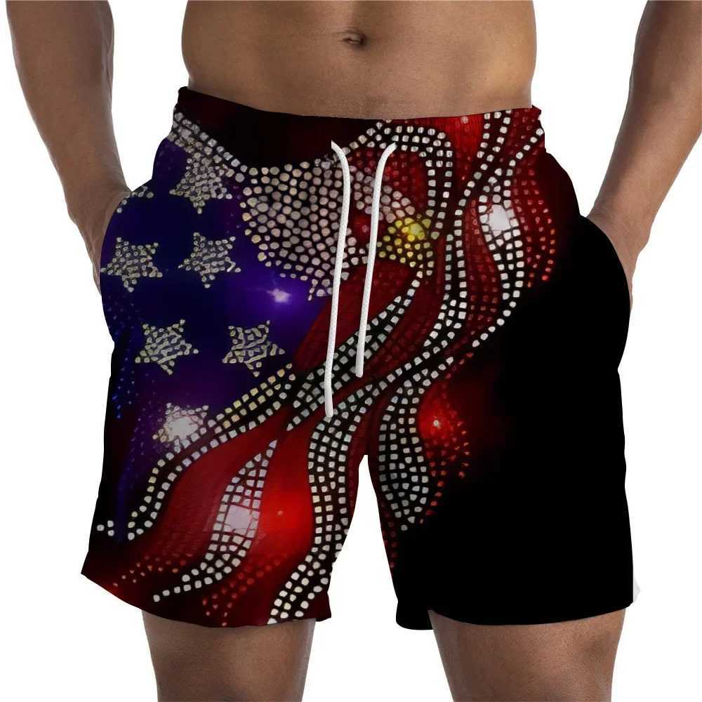 Mens Swimwear Shorts American Flag 3D printed Surfing Board Short Kids Beach Shorts Men Trunks Masculina Swimsuit Sports BriefsT250304