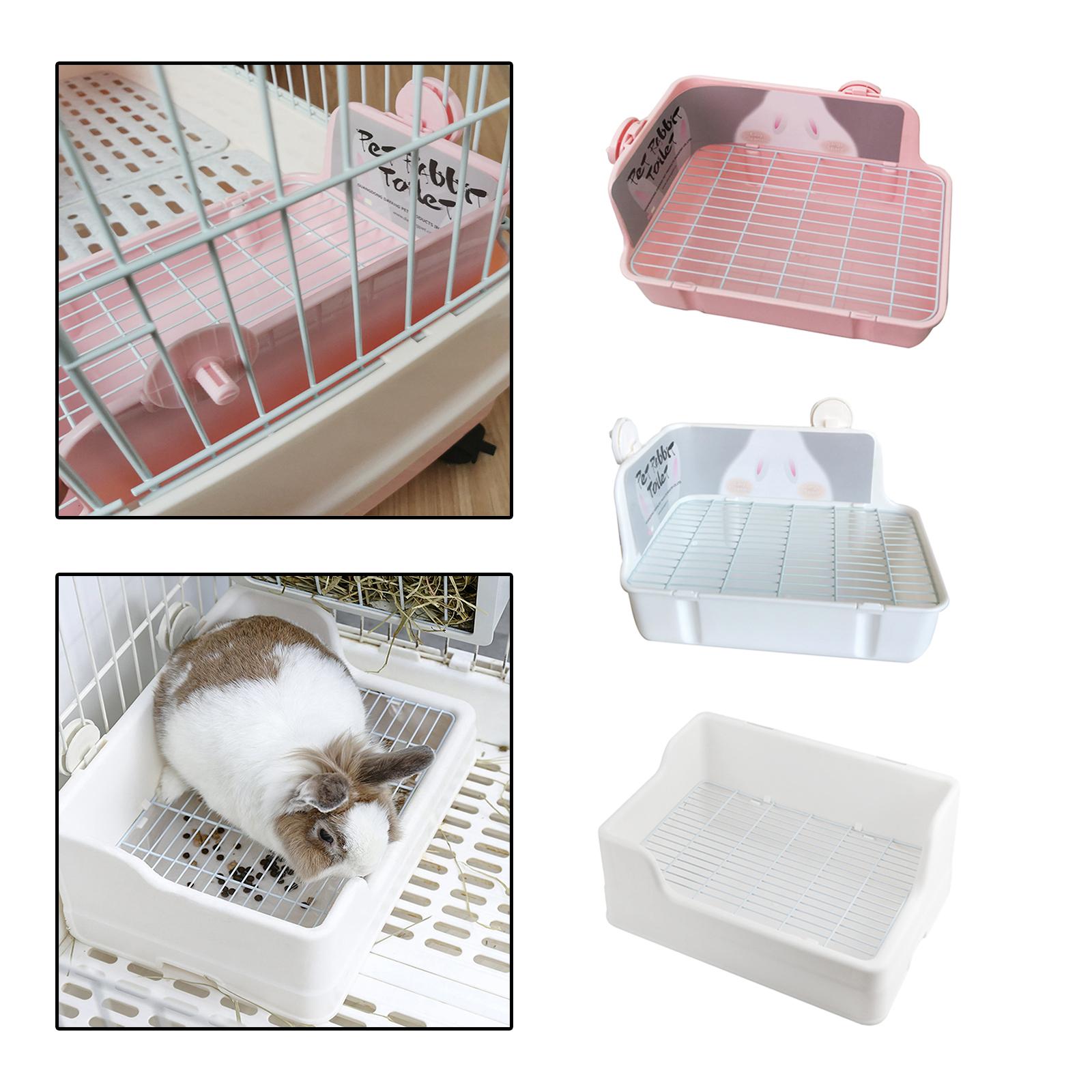 Rabbit Litter Box Pet Toilet Small Animal Squirrel Potty Trainer Corner Tray