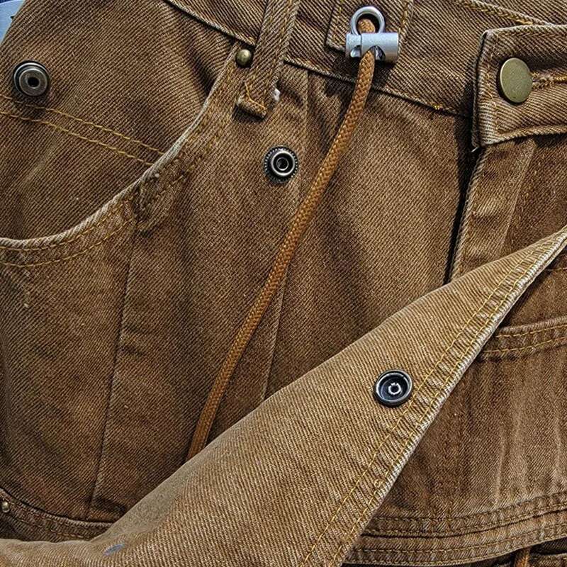 Women's Fashion Solid Color Loose Patchwork Causal Long Pants Pockets Drawstring Trousers Female 2025 Winter New
