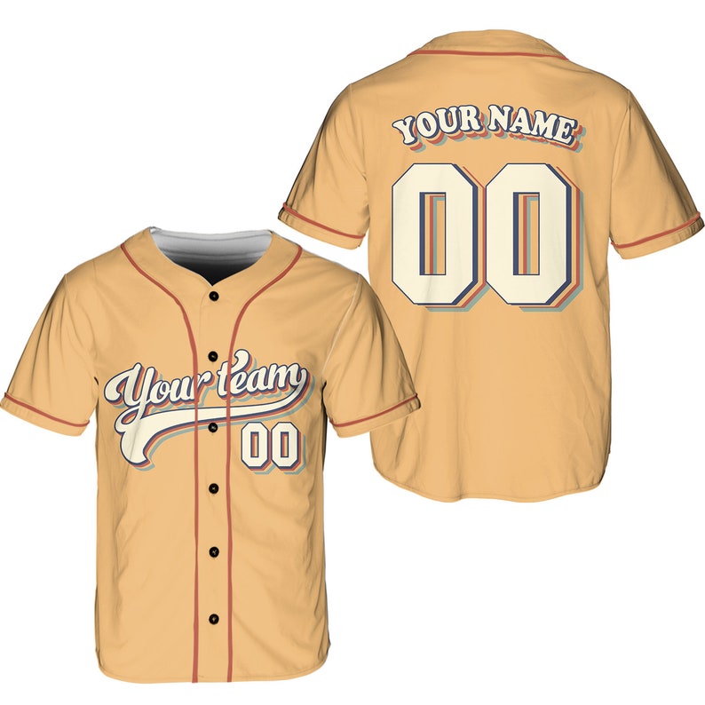 Personalized Vintage Team Name And Number Baseball Jersey, Custom Baseball Jersey Shirt, Baseball Jersey Uniform For Baseball Fans Lovers