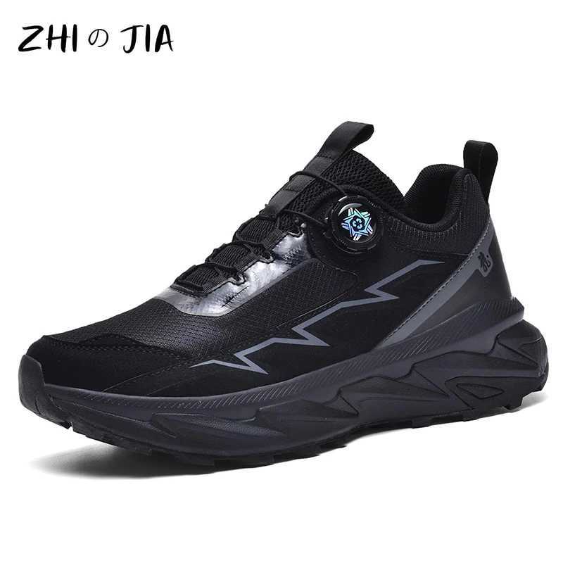 Spring Summer Large Rotating Buckle hot Mesh Breathable Sneakers Mens Running Fi Casual Shoes 39-48 Z250307