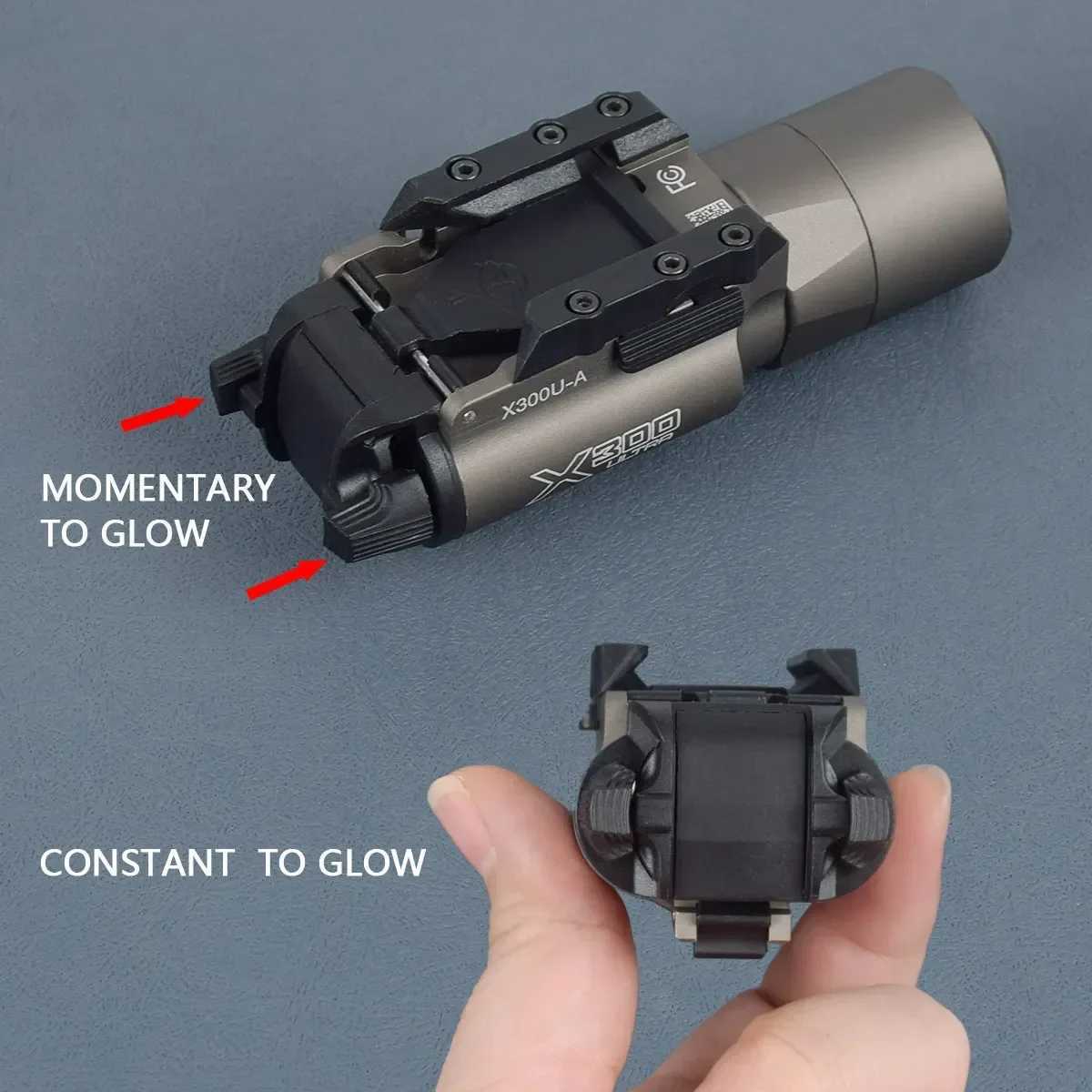 Tactical X300 X300V Strobe Scout Light Airsoft Pistol Weapon Light Flashlight With AD Custom Rubber ns GuardXJ250303