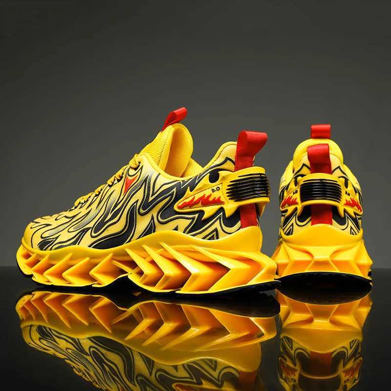 Flame Blade Running Shoes For Men INS Trendy Male Sneakers Anti-Slip Outdoor Jogging Footwear Chunky Sports Shoes ZapatillasC250304