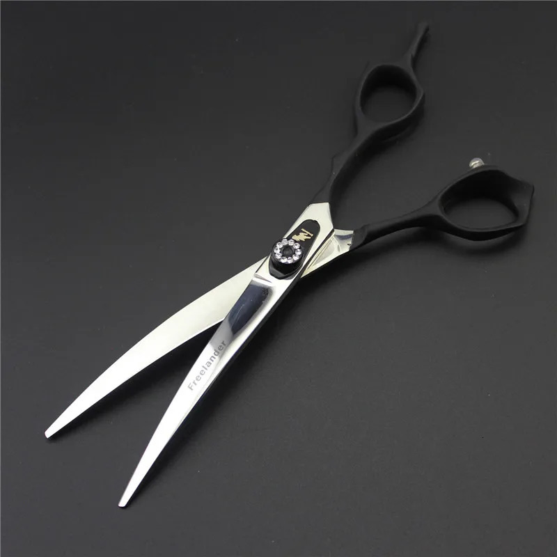 7inch big Tooth Black Pet grooming scissors setspet scissorsSTRAIHT THINNING CURVED scissors 4pcs/set 250304