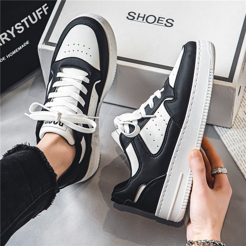 Men's Spring New Fashionable Breathable White Shoes Student Trendy Designer Shoes Multi Functional Thick Soled Sports And Leisure Low Cut Board S