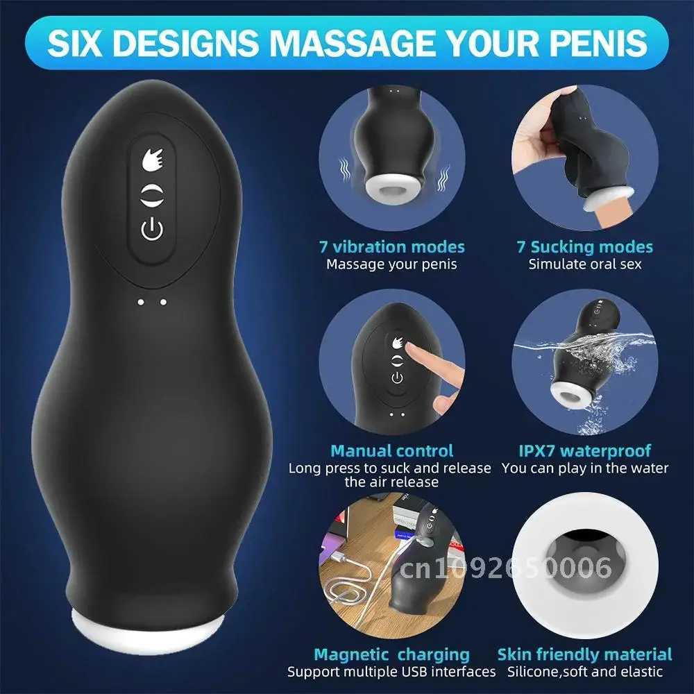 VECENT Kissing Cup Real Pussy Blowjob Machine Sucking Vibration Machine Masturbation Sucking Orgasm Male Sex for Men Toy Blowjob M250304