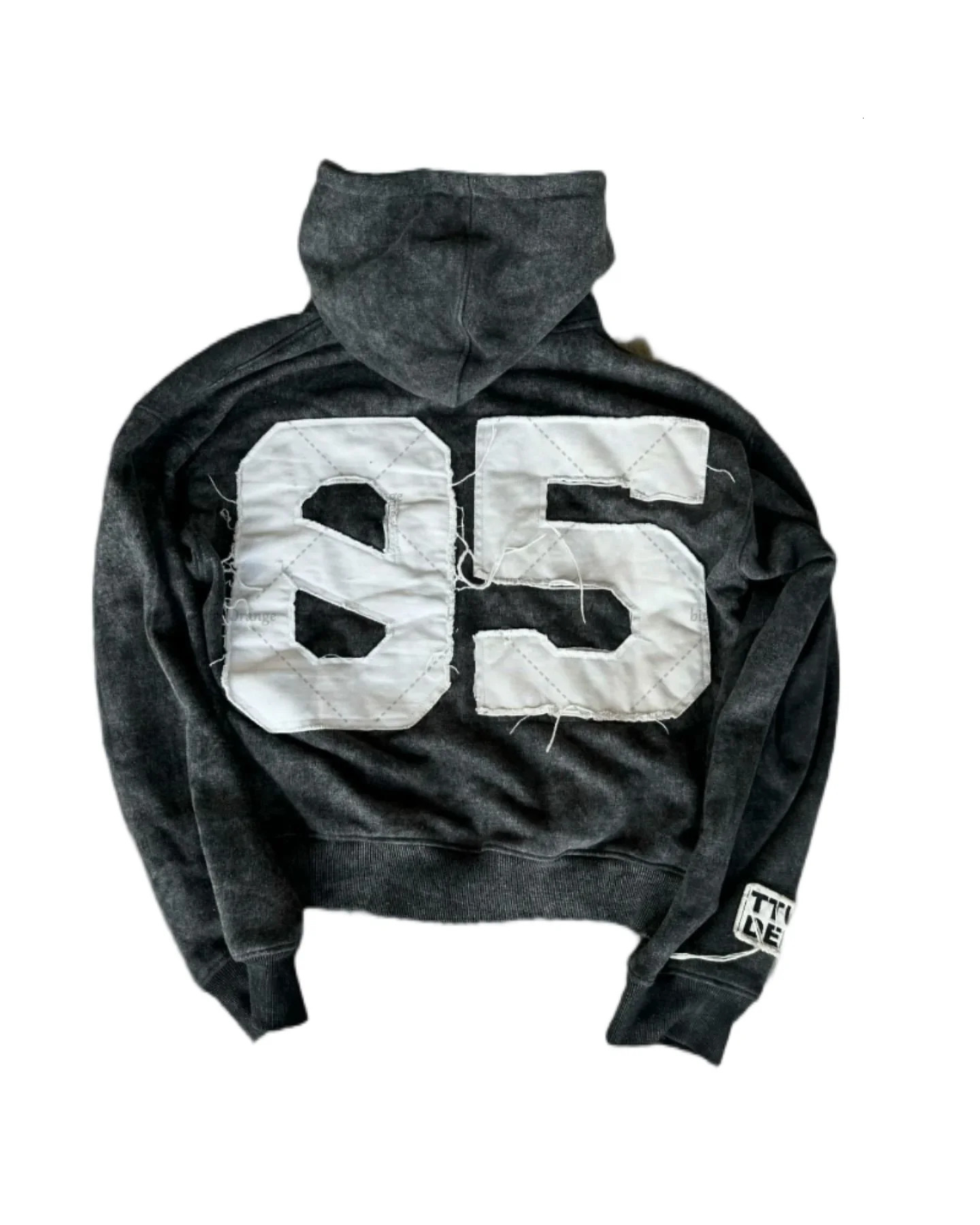 Y2k Digital Splicing Harajuku Sweatshirt American Street Mens and Womens Retro Clothing High Street Fashion Zipper Sweatshirt 250303