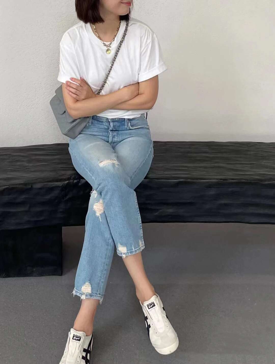 Quality Women's High Waist Distressed Retro Jeans Casual Fashion Ankle-Length Denim Pants 2024 New