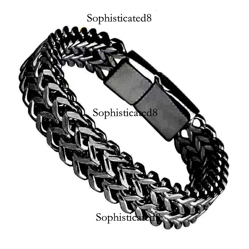 HNSP 10MM Stainless Steel Bracelet For Men Jewelry Hidden Locks Hand Chain 19/21/23CM Size Accessories