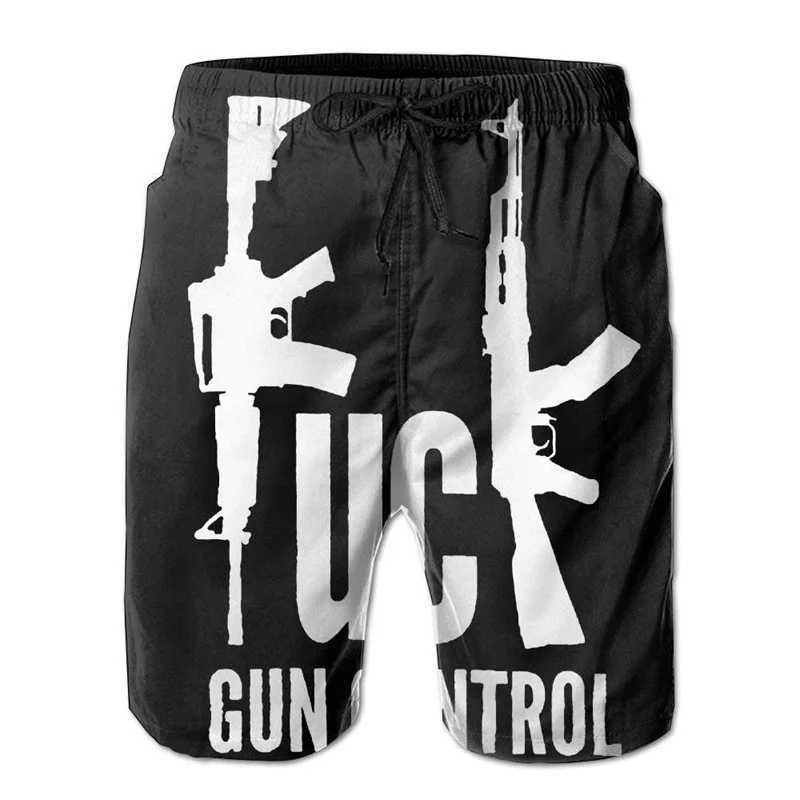 American Flag Gun Weapons Graphic Shorts Pants 3D Printing Hip Hop y2k Board Shorts Summer Hawaii Swimsuit Cool Surf Swim TrunksT250304