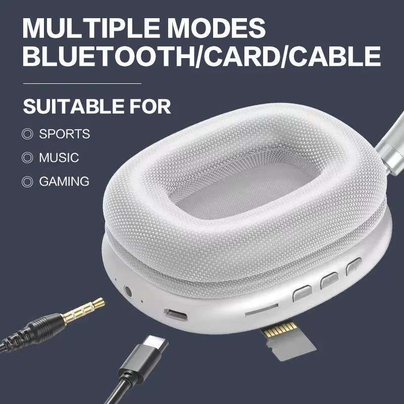 NEW P9 Pro Max Air Wireless Bluetooth Headphones Noise Cancelg Earphones Mic Pods Over Ear Sports Gaming Headset