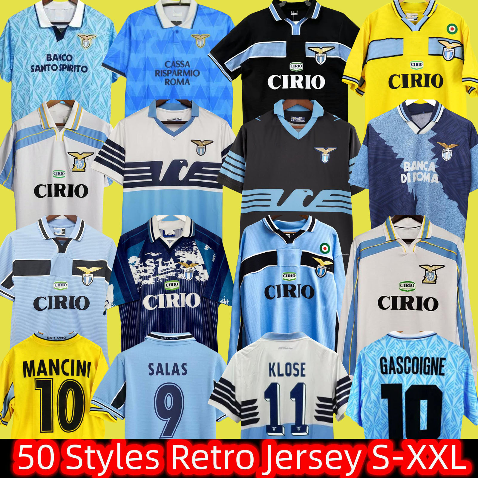1996 1997 1998 1999 2000 2001 NEDVED retro soccer jerseys Vieri SALAS MIHAJLOVIC VERON STANKOVIC MANCINI NESTA SIGNORI Lazio vintage football shirt