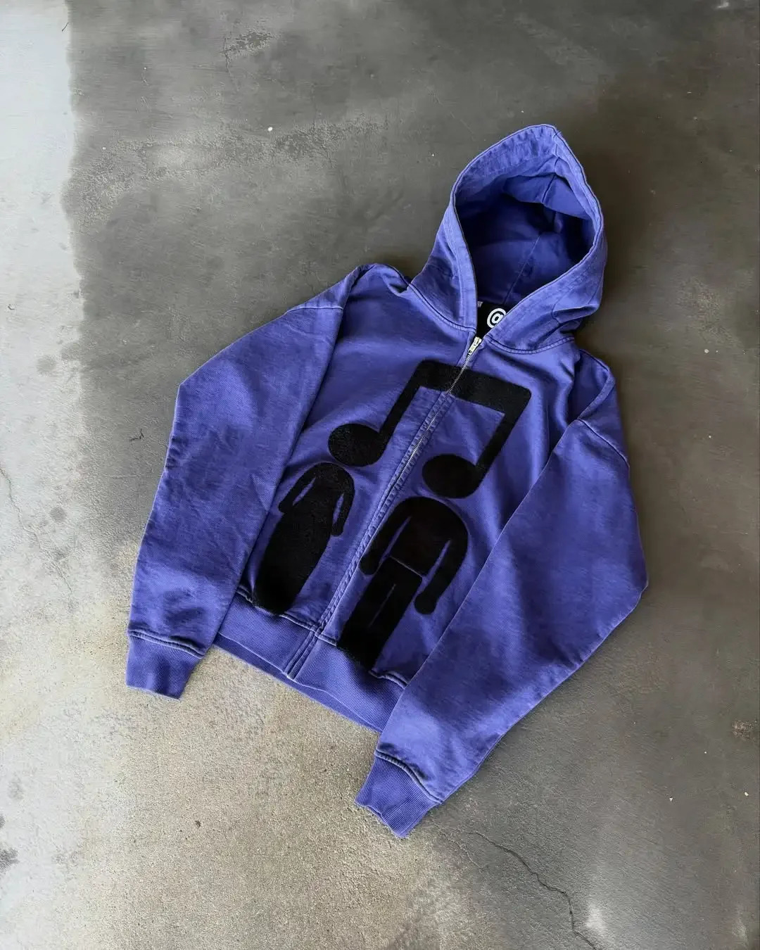 Loose Autumn and Winter Hip-hop Long Sleeved Jacket Hooded Sweatshirt Y2k Retro Gothic Fashion Printed Zipper Hooded Sweatshirt 250303