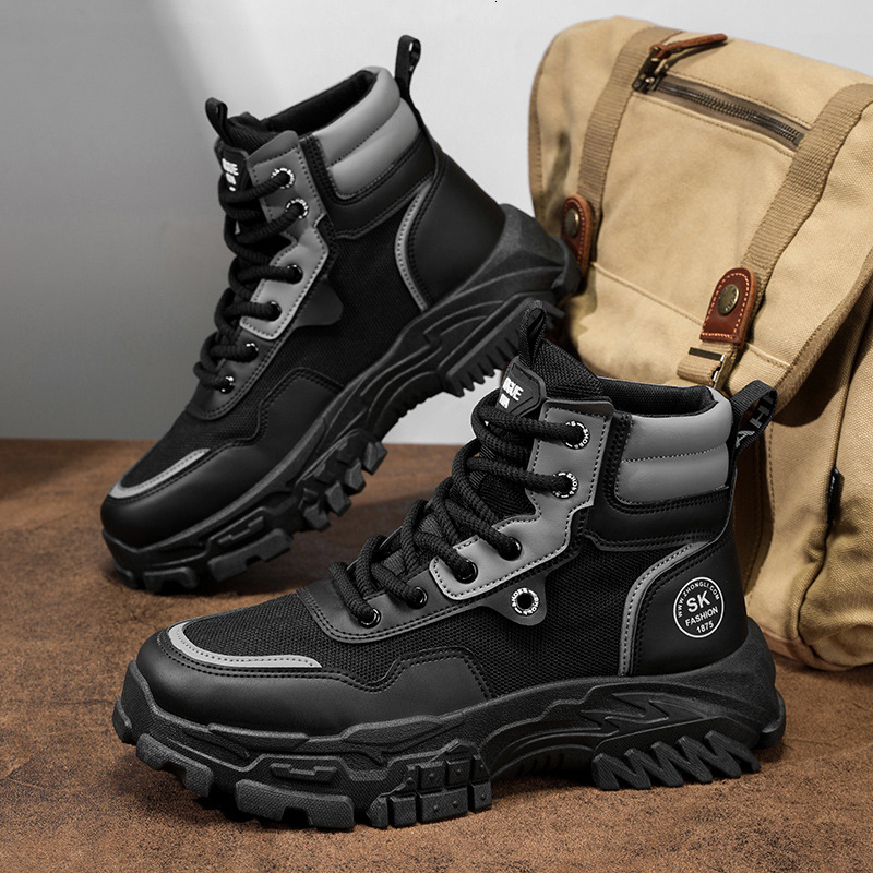 2025 Four Seasons Designer Original New High Top Men s Trendy Versatile Thick Bottom Sports Thick Bottom Anti Slip Outdoor Casual Martin Boots