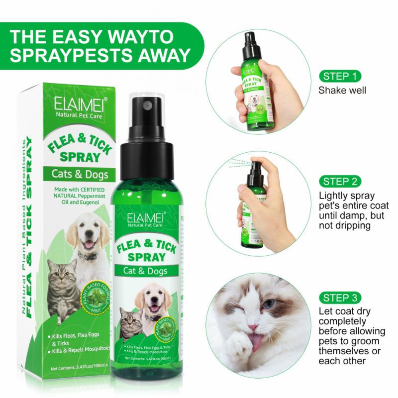 1~10PCS Pet Insect Repellent Insect and Mosquito Repellent Spray In Vitro Tick and Flea Lice Spray Pet Cleaning Products