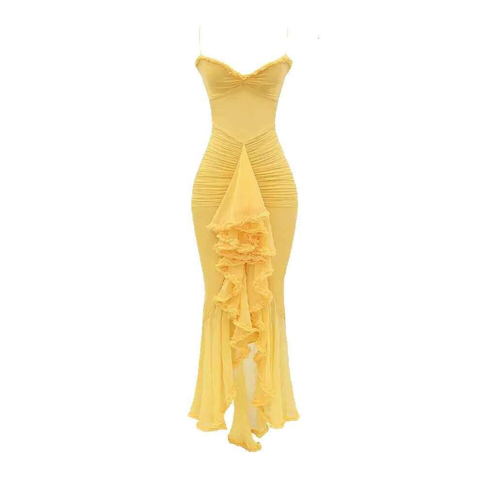 Women's Elegant Pleated Sg Maxi Dress - Sexy Sleeveless Backless Slim Robes