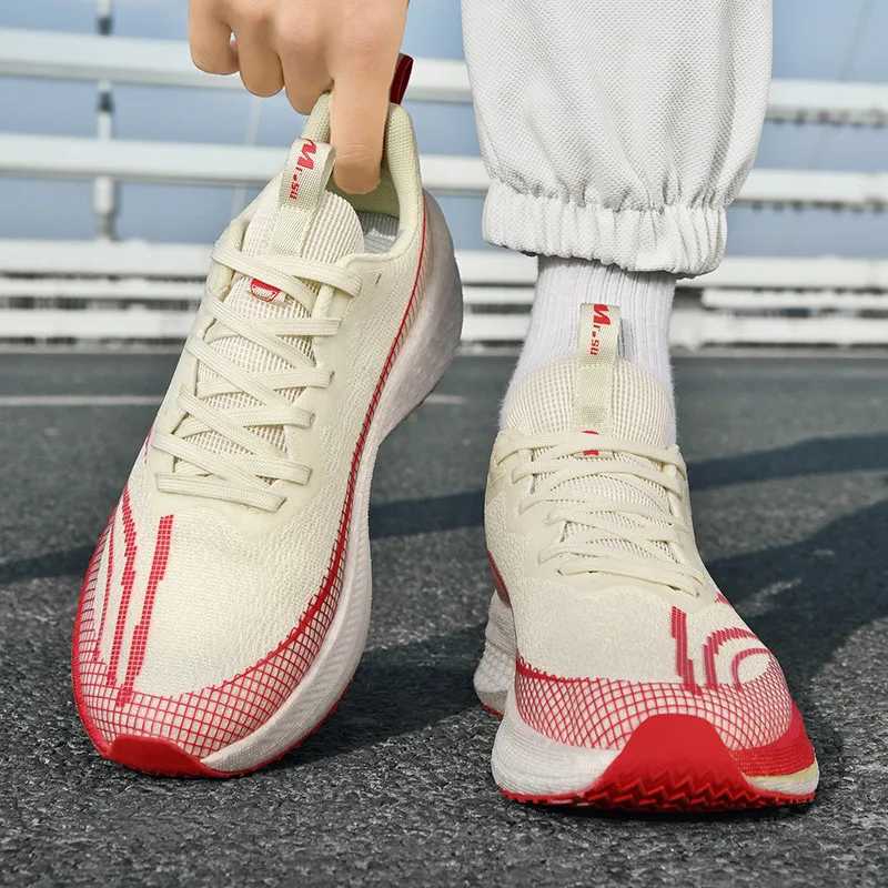 Fashion Mens and Wens Sports Running Shoes Casual Breathable Mesh Surface Carbon Plate port Wear-resistant Rubber Outsole Z250304