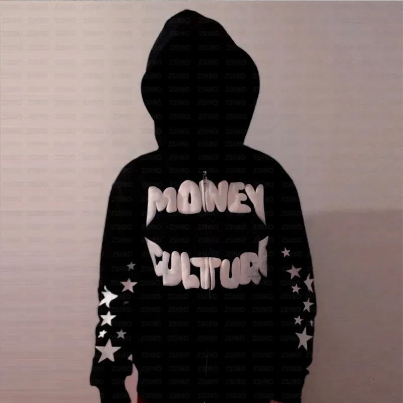 Harajuku Gothic Pullover Hoodie Y2K Hoodies Men Hip-hop Creative letter Graphic Print Oversized Women Sweatshirt Streetwear Top 250304