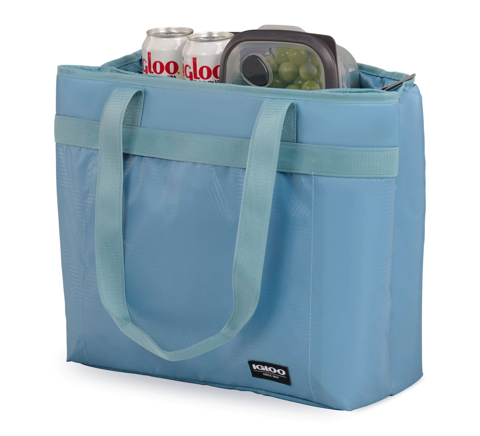 Ship from US Igloo Laguna for Her Zippered Dual Compartment SoftSided Tote Cooler Bag 20 Can Capacity Blue 250304FBB